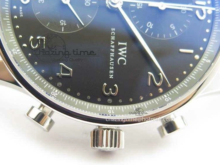 MIROTIME 0122 Reliable Portuguese IW371447 ZF 1:1 Best Edition SS Black Dial On Black Leather Strap A79350 V 7274